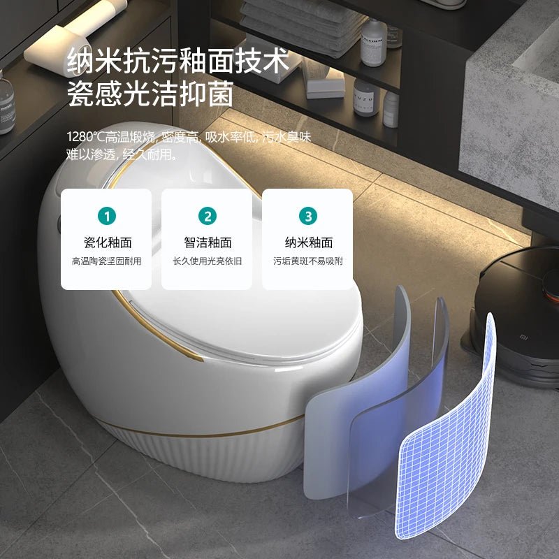 Egg toilet modern light luxury creative gray color toilet siphon water saving - PCWLDASHRES