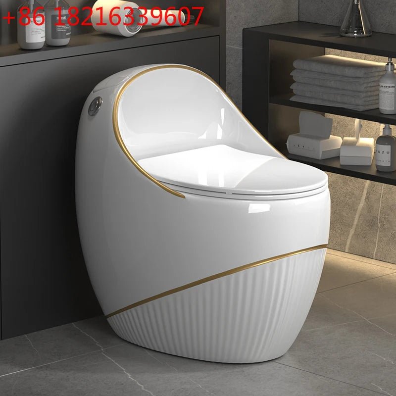 Egg toilet modern light luxury creative gray color toilet siphon water saving - PCWLDASHRES