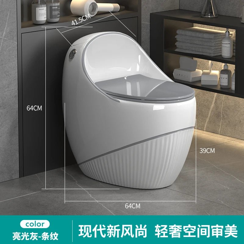 Egg toilet modern light luxury creative gray color toilet siphon water saving - PCWLDASHRES