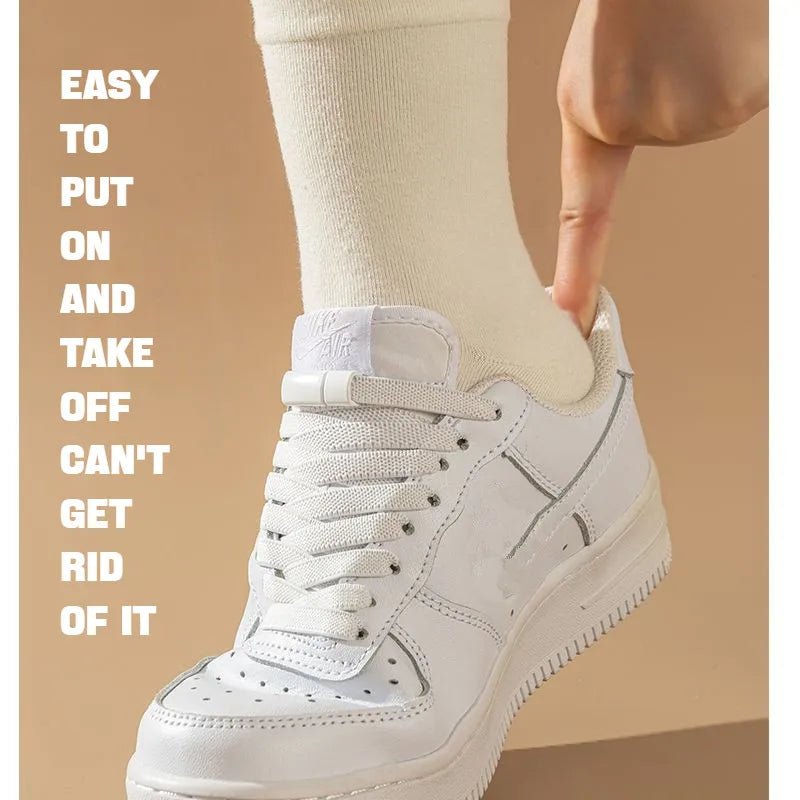 Elastic Laces Sneakers Boots Magnetic Lock Shoelaces without ties Flat No Tie Shoelace Rubber Bands for Shoes Accessories 1Pair - PCWLDASHRES