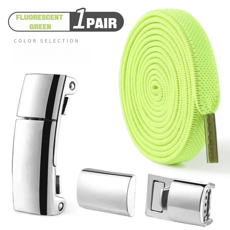 Elastic Laces Sneakers Boots Magnetic Lock Shoelaces without ties Flat No Tie Shoelace Rubber Bands for Shoes Accessories 1Pair - PCWLDASHRES