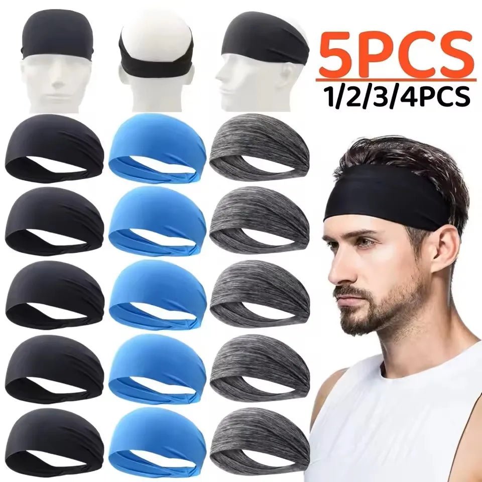 Elastic Sports Headbands Sweat Absorption Headdress Quick Dry Workout Headband Anti - slip Breathable Sweatbands for Yoga Running - PCWLDASHRES