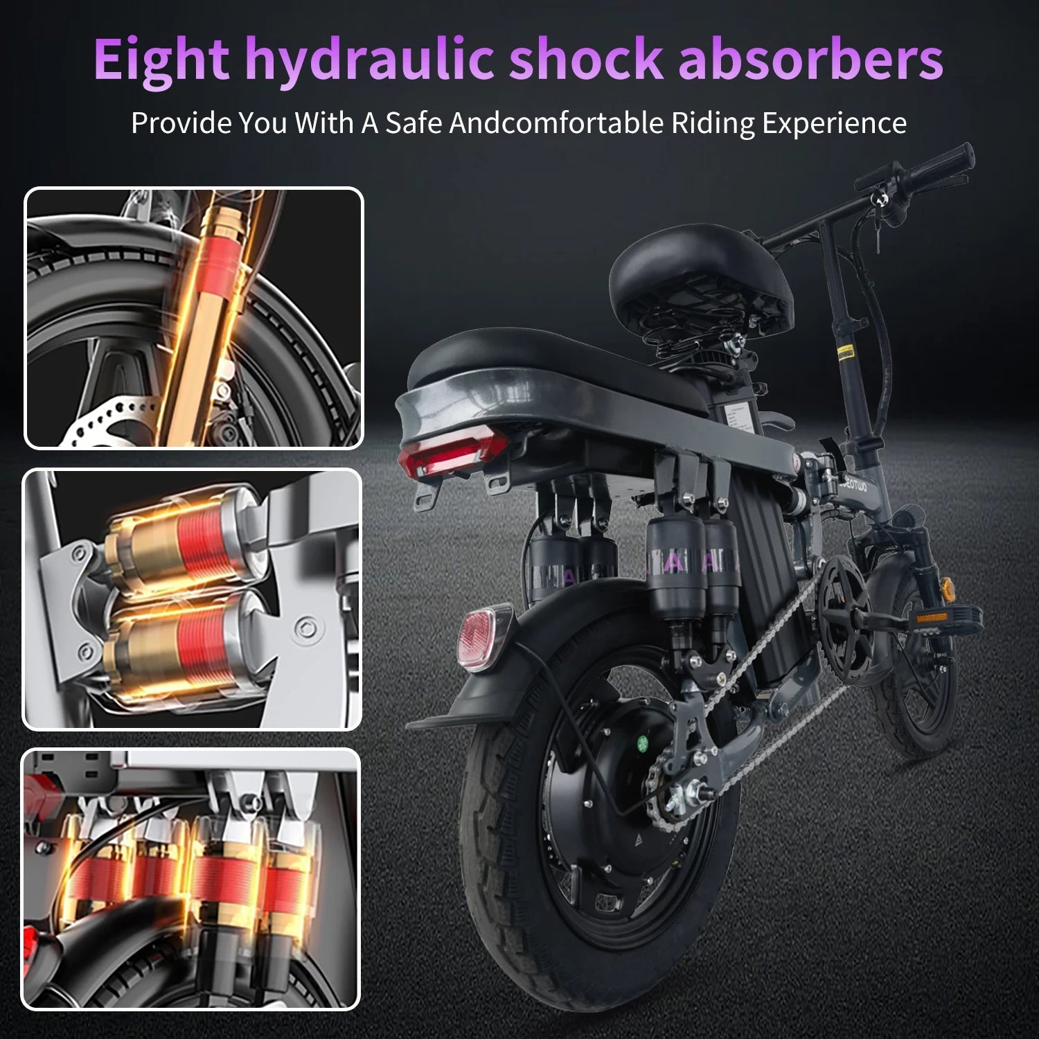 Electric Bikes Adults Commuter 32Miles Range 48V15AH Removable Lithium Battery Electric Bicycle Dual Absorber 22MPH City E - bike - PCWLDASHRES