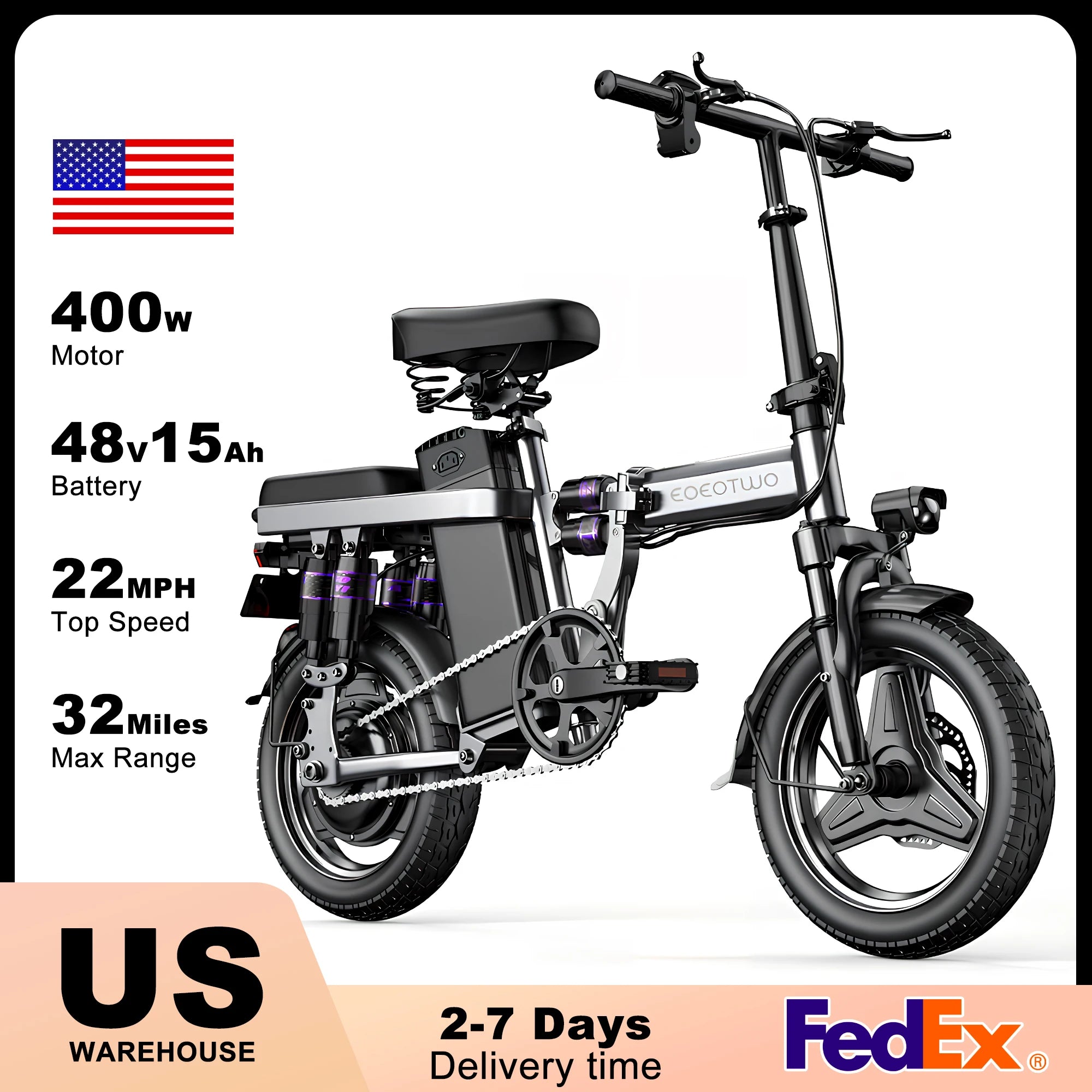 Electric Bikes Adults Commuter 32Miles Range 48V15AH Removable Lithium Battery Electric Bicycle Dual Absorber 22MPH City E - bike - PCWLDASHRES