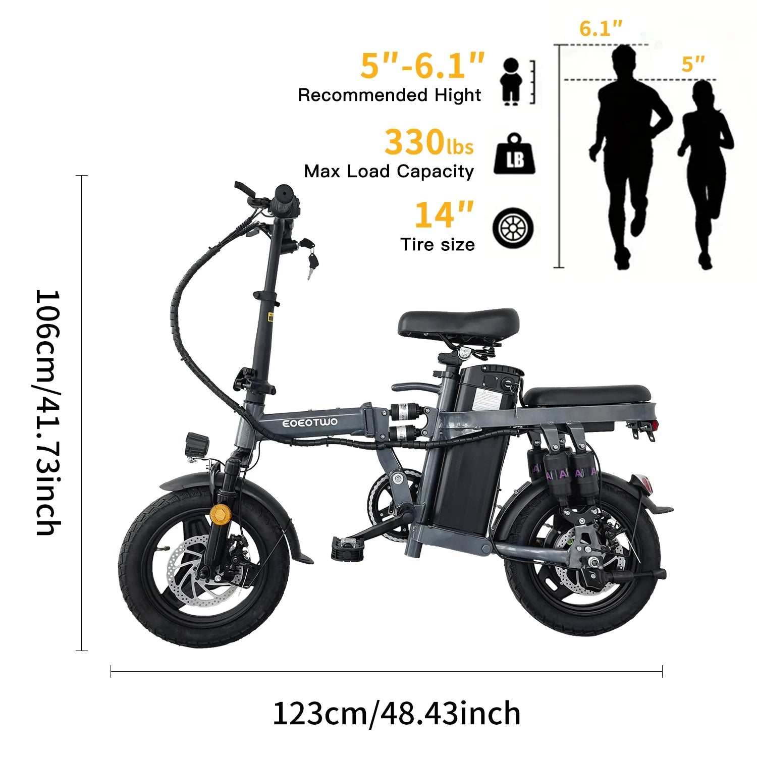 Electric Bikes Adults Commuter 32Miles Range 48V15AH Removable Lithium Battery Electric Bicycle Dual Absorber 22MPH City E - bike - PCWLDASHRES