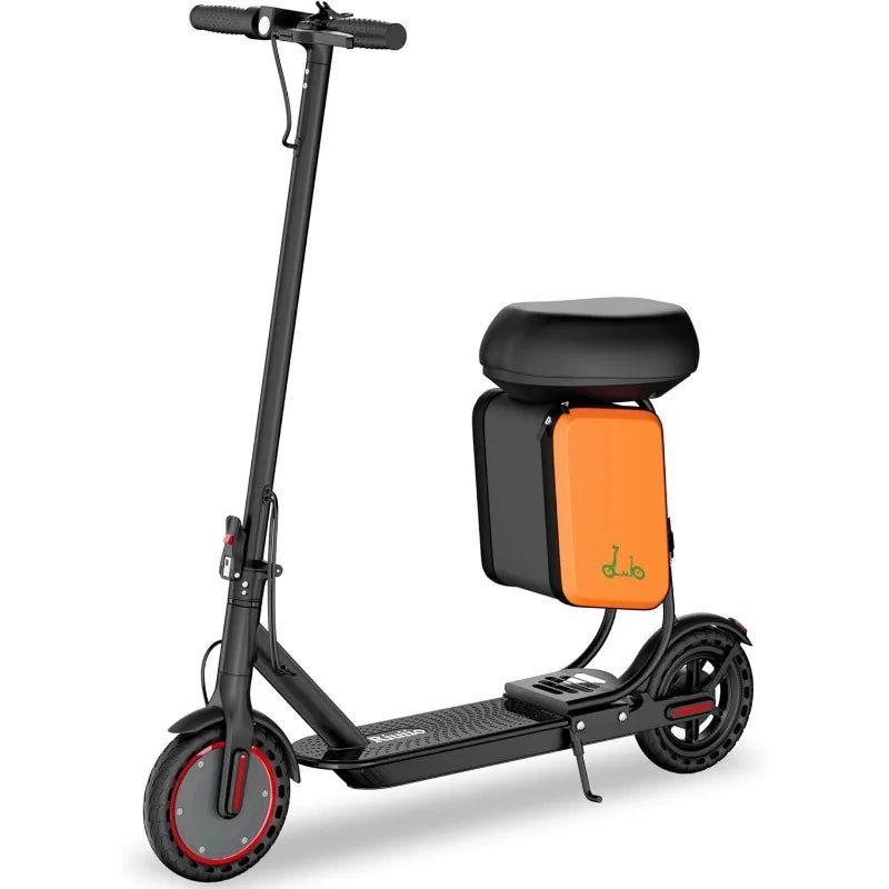 Electric Scooter With Seat For Adults - 19MPH & 21 - Mile Range, 350W Motor, 8.5" Solid Tires With App Control & Dual Brake System - PCWLDASHRES
