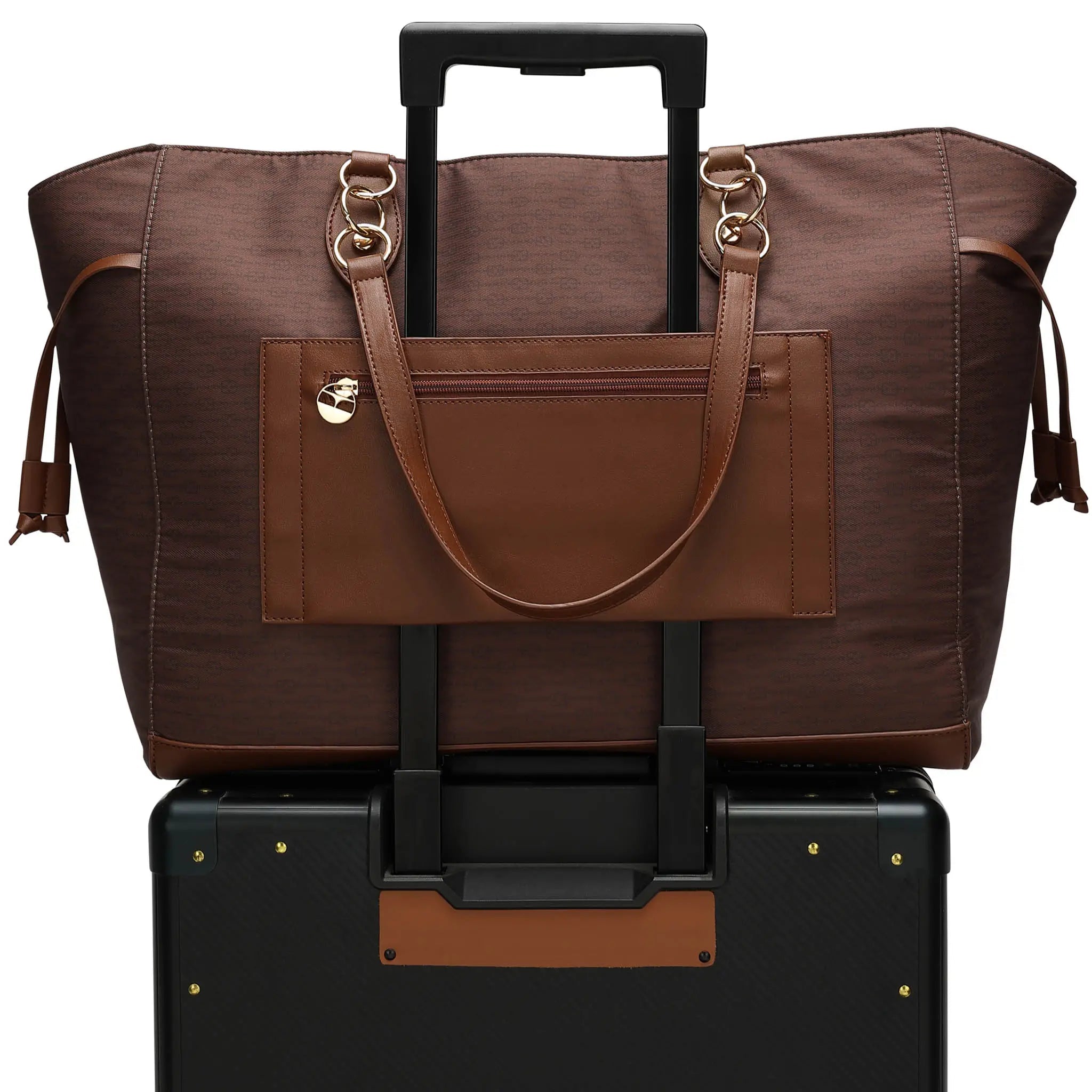 Eleganza Twill Monogram Weekender Tote Bag - PCWLDASHRES