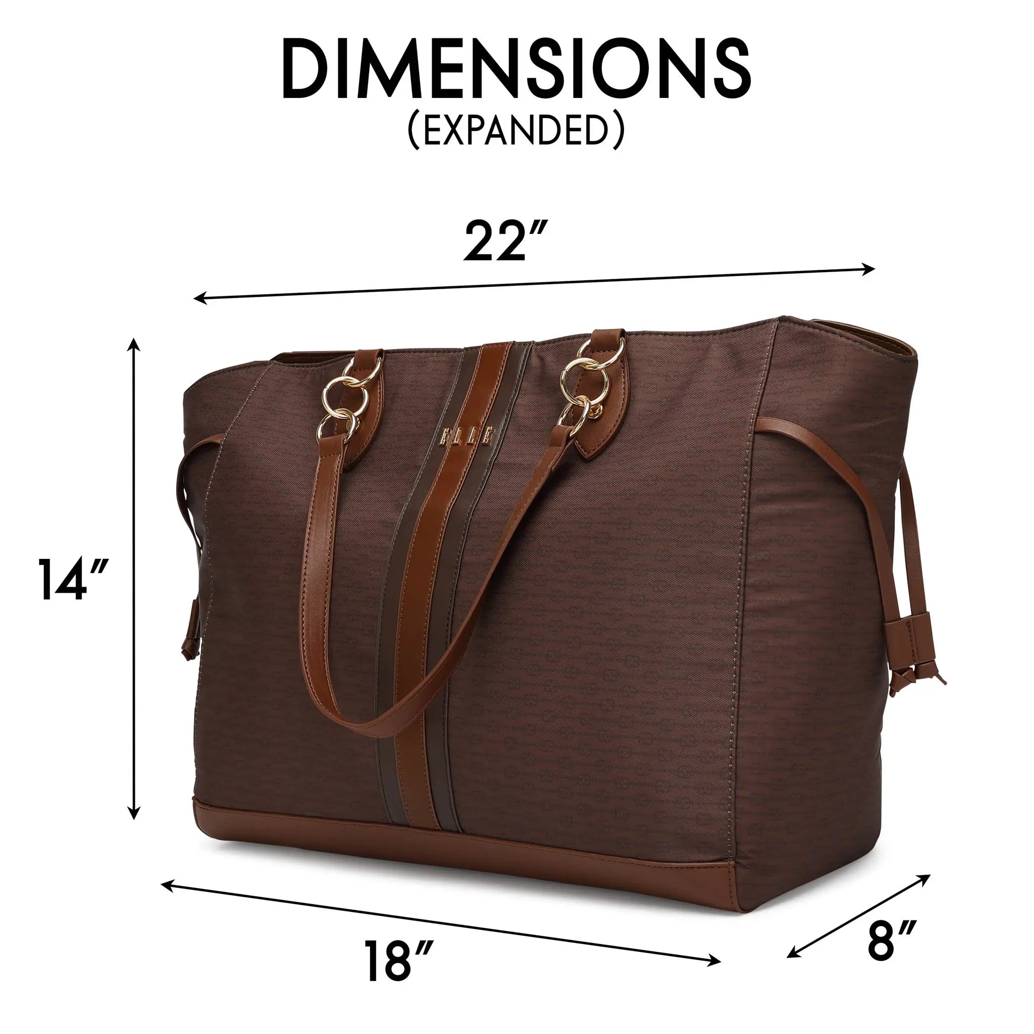 Eleganza Twill Monogram Weekender Tote Bag - PCWLDASHRES