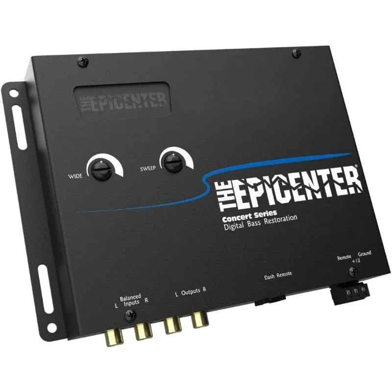 EPICENTER Digital Bass Restoration Control Processor, Car Audio Bass Booster Enhancer with Wired Remote Control (Black) - PCWLDASHRES