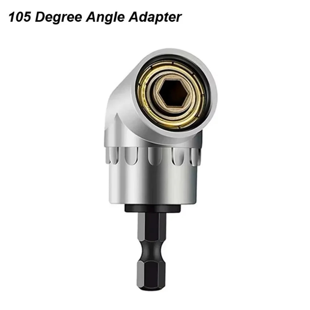 105° Turning Screwdriver Joint 1/4'' 3/8'' 1/2'' Impact Socket Adapter Nut Driver Electric Drill Corner Head  Extension Tool