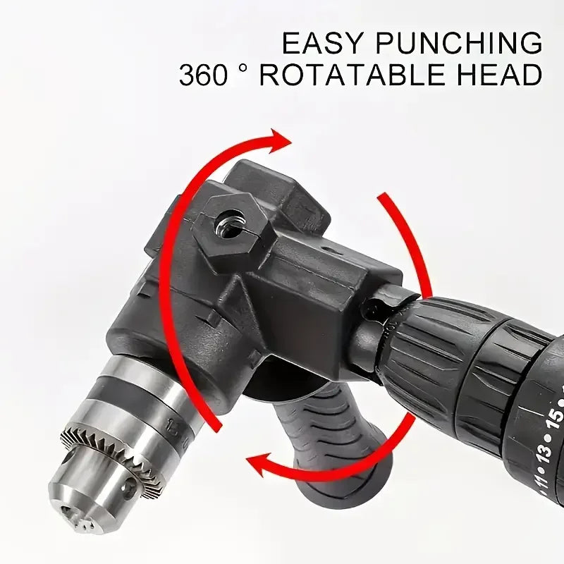 90 Degree Angle Drill Power Tool Set with Multi Function Electric Screwdriver and Corner Adapter