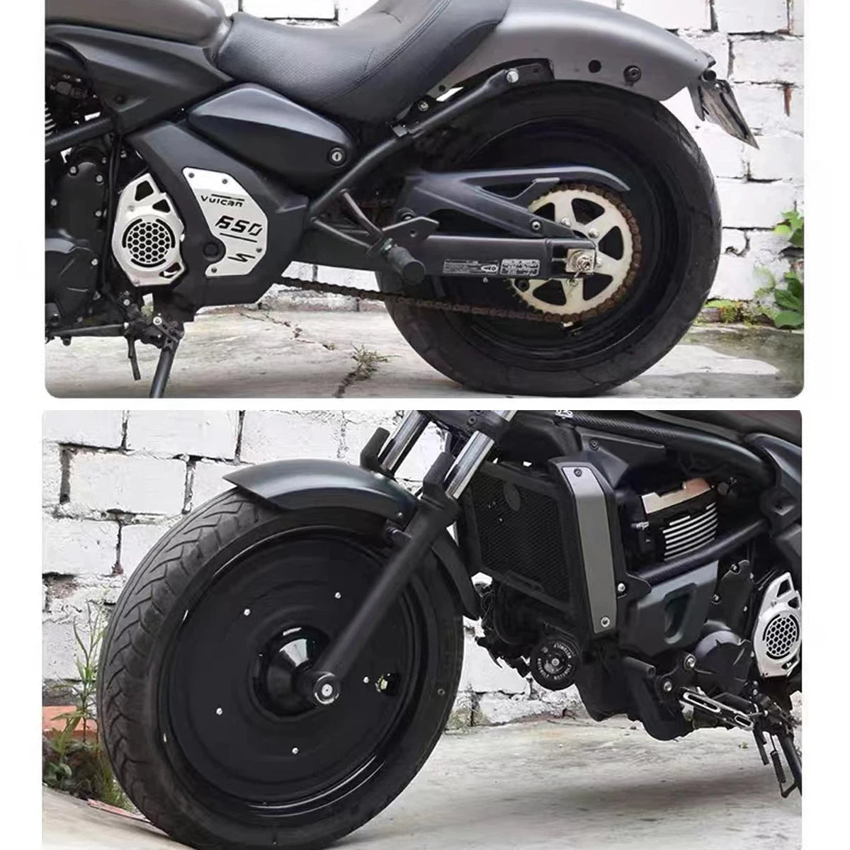 Fit For Kawasaki VN650 Vulcans 650 S650 Motorcycle Closed Wheel Hub Cover Metal Front and Rear Wheel Decorative Cover Accessorie - PCWLDASHRES