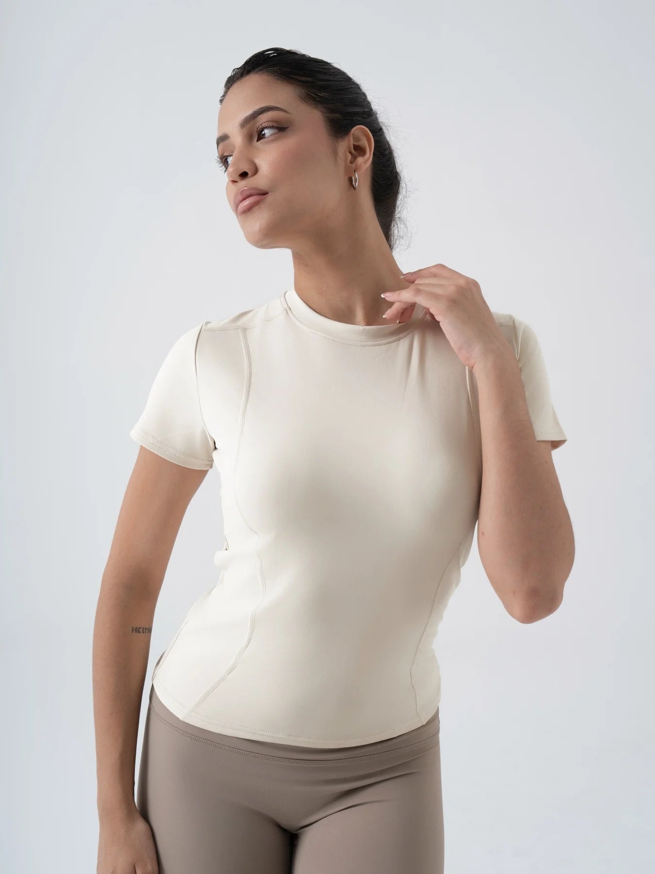 Fitfemme Women's Short - Sleeve Athletic T-Shirt - Stretchable, Quick - Dry & Stylish for Fitness & Daily Wear - PCWLDASHRES