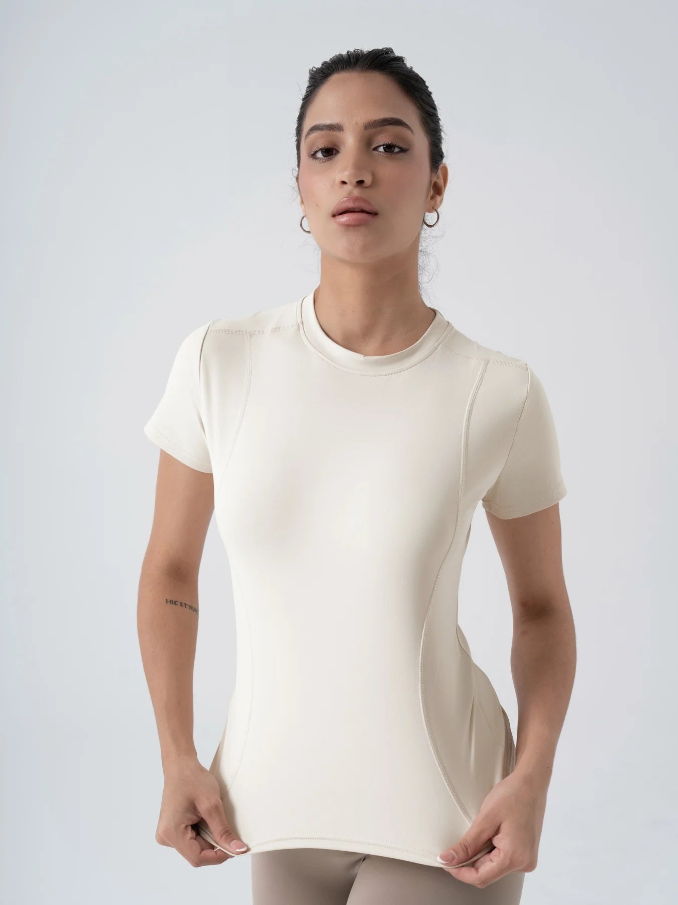 Fitfemme Women's Short - Sleeve Athletic T-Shirt - Stretchable, Quick - Dry & Stylish for Fitness & Daily Wear - PCWLDASHRES