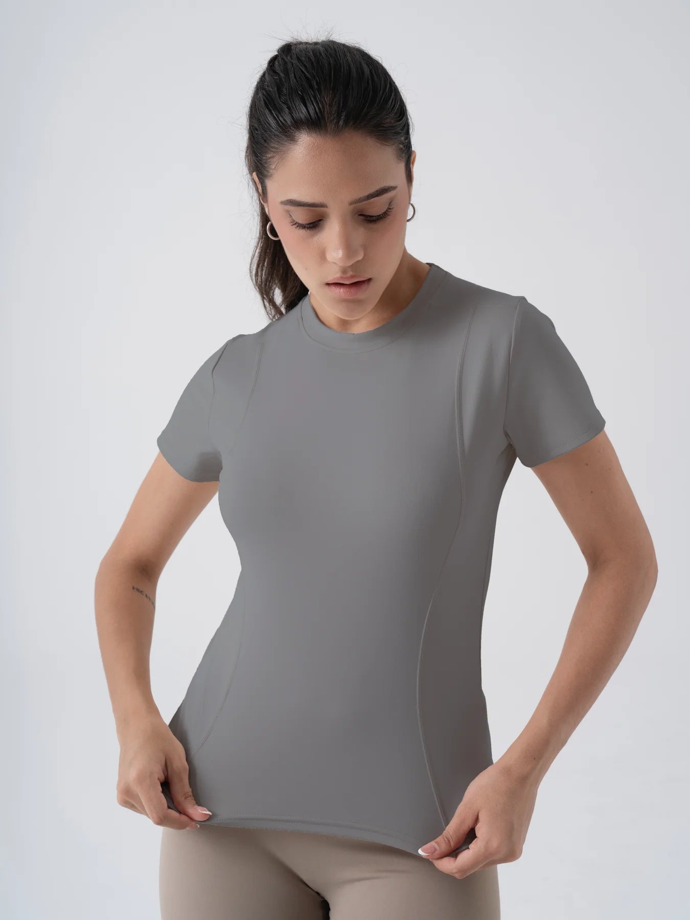 Fitfemme Women's Short - Sleeve Athletic T-Shirt - Stretchable, Quick - Dry & Stylish for Fitness & Daily Wear - PCWLDASHRES