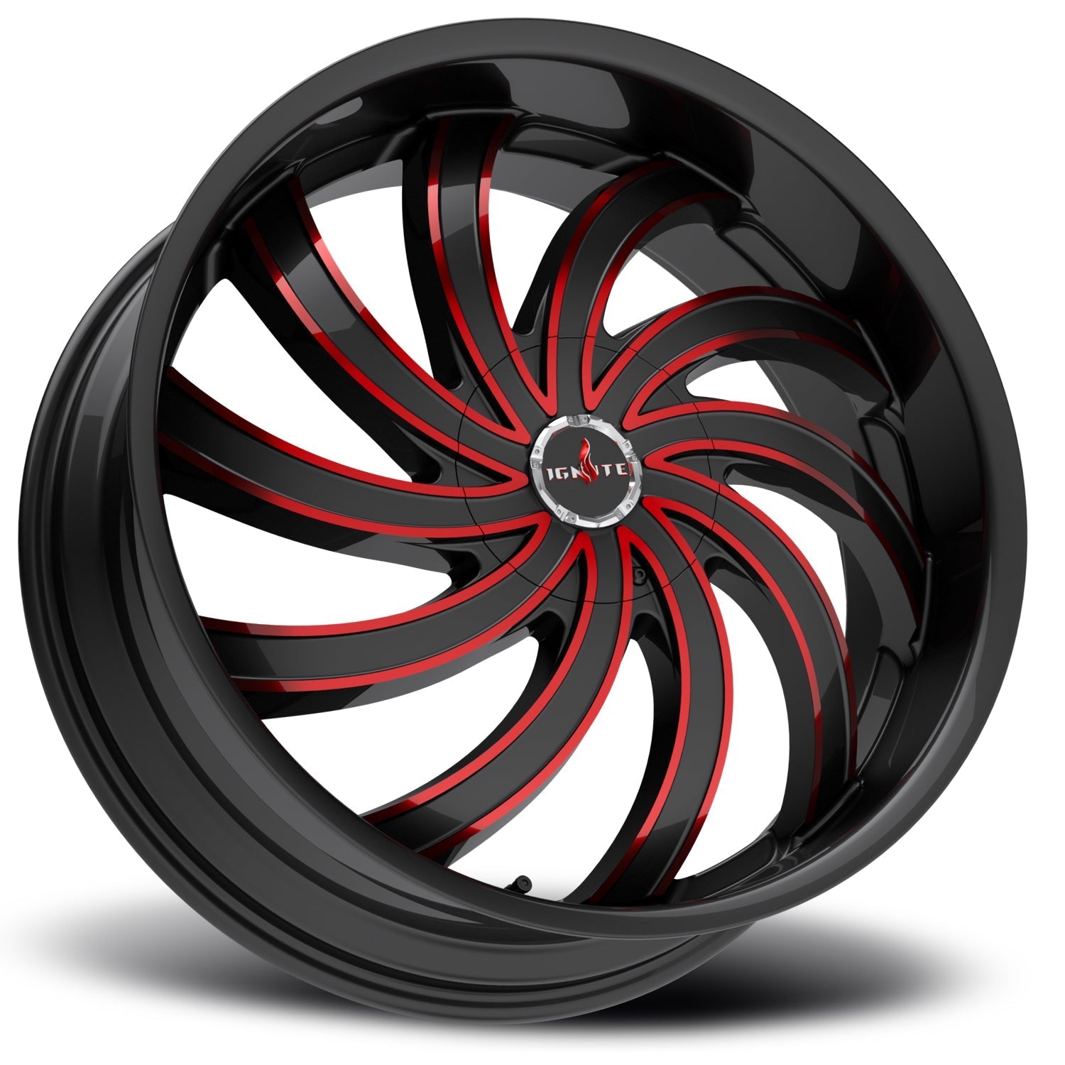 Flame Gloss Black Candy Red Milled - PCWLDASHRES