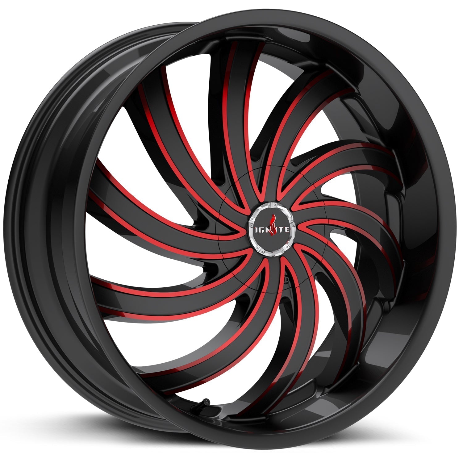 Flame Gloss Black Candy Red Milled - PCWLDASHRES
