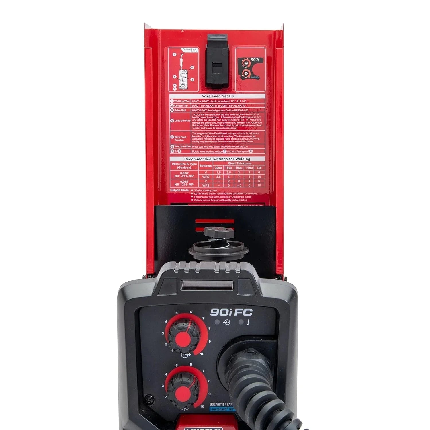 Flux Core Wire Feed Weld - PAK Welder, 120V Welding Machine, Portable w/Shoulder Strap, Protective Metal Case, Best for Small Jobs - PCWLDASHRES