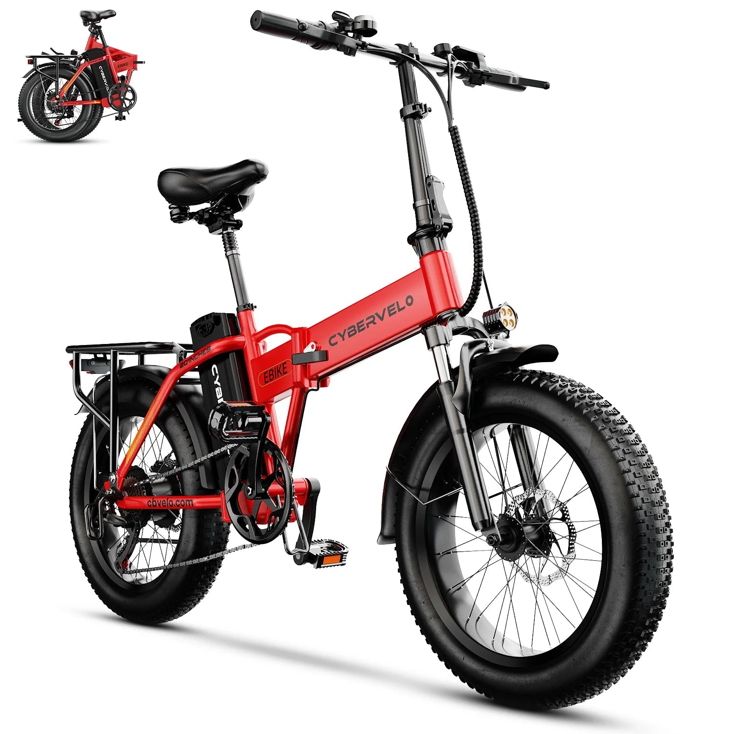 foldable electric bicycle,48V 1000W PEAK motor ebike for adults,28mph + ebike, 80 miles long range fat tyre for all terrain - PCWLDASHRES