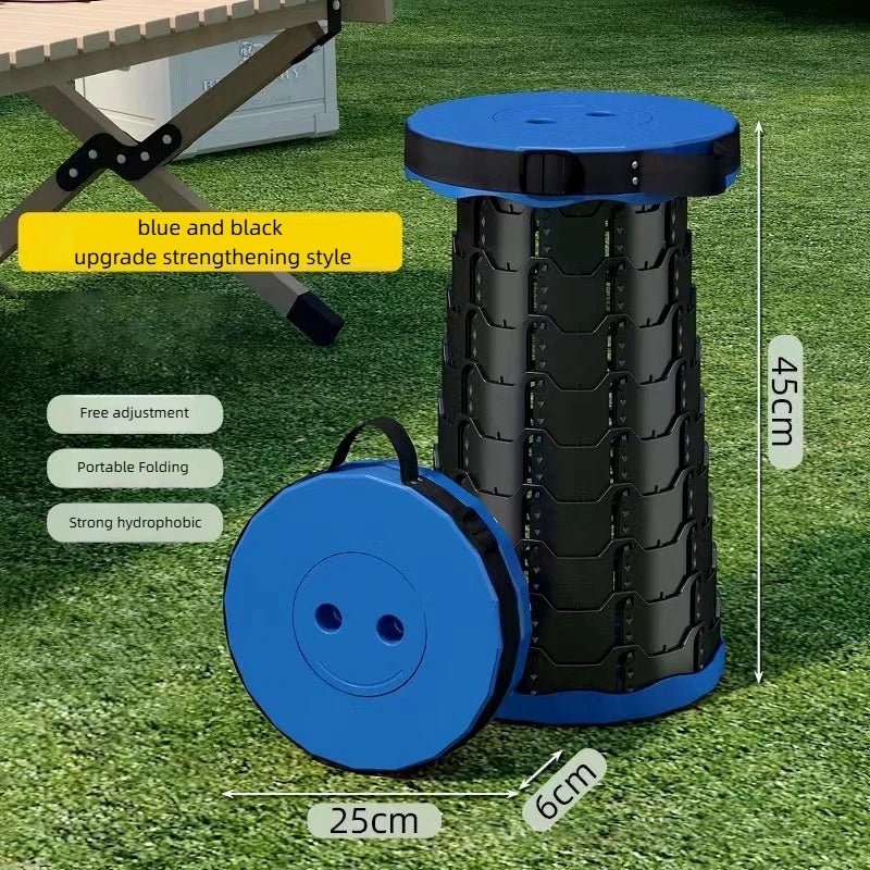 Folding Stool Outdoor Portable Chair Retractable Adjustable Bench Camping, Fishing Multi - scene Applicable - PCWLDASHRES
