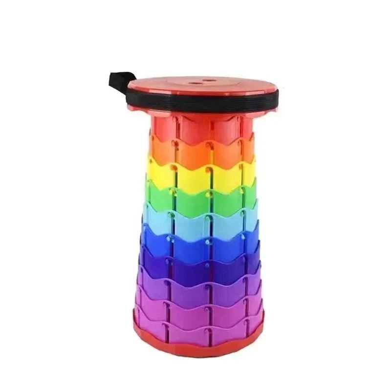 Folding Stool Outdoor Portable Chair Retractable Adjustable Bench Camping, Fishing Multi - scene Applicable - PCWLDASHRES