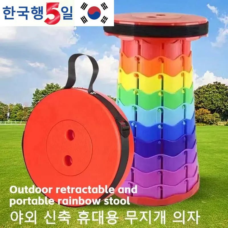 Folding Stool Outdoor Portable Chair Retractable Adjustable Bench Camping, Fishing Multi - scene Applicable - PCWLDASHRES