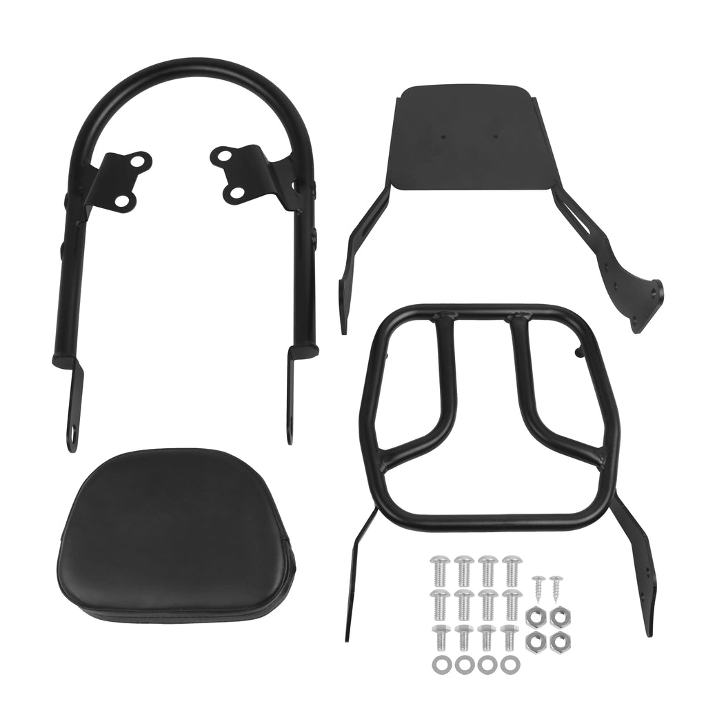 For Bonneville T100 T 100 T120 T 120 Street Twin 900 Scrambler 16 - 24 Detachable Backrest Sissy Bar With Rear Luggage Rack Pad - PCWLDASHRES