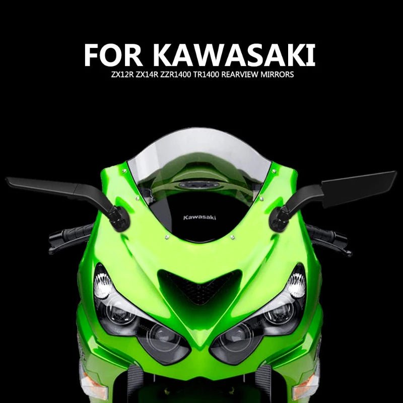 ForModified spoiler rearview mirror suitable for Kawasaki ZX12R, ZX14R, ZZR1400, and TR1400. - PCWLDASHRES
