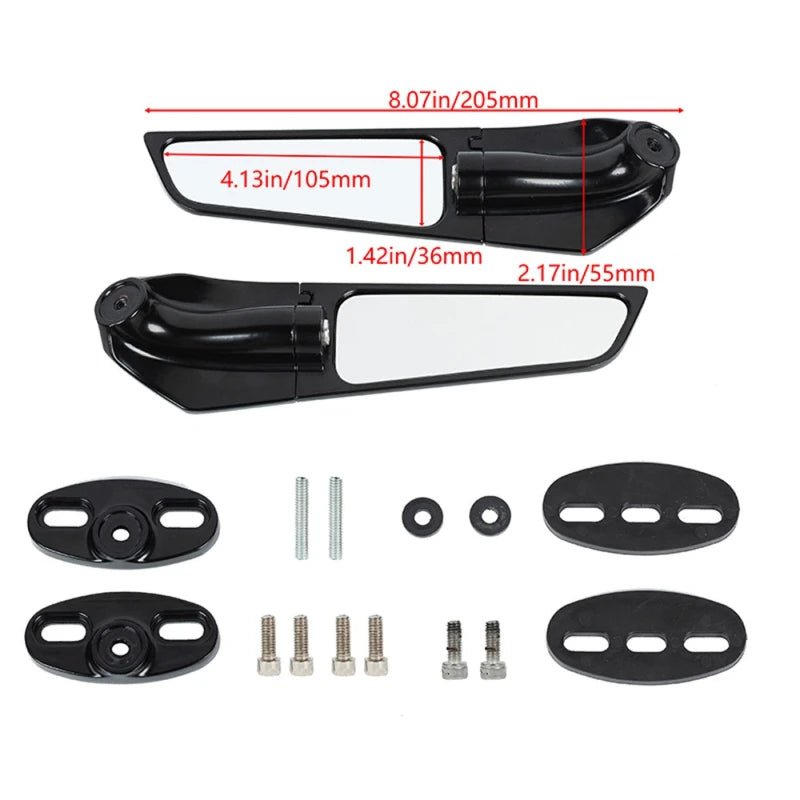 ForModified spoiler rearview mirror suitable for Kawasaki ZX12R, ZX14R, ZZR1400, and TR1400. - PCWLDASHRES