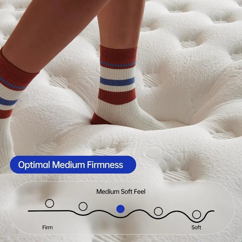 Full Size Mattress, 12 Inch Hybrid In A Box, Double Mattress With Memory Foam And Pocket Spring For Back & Lumbar Support - PCWLDASHRES