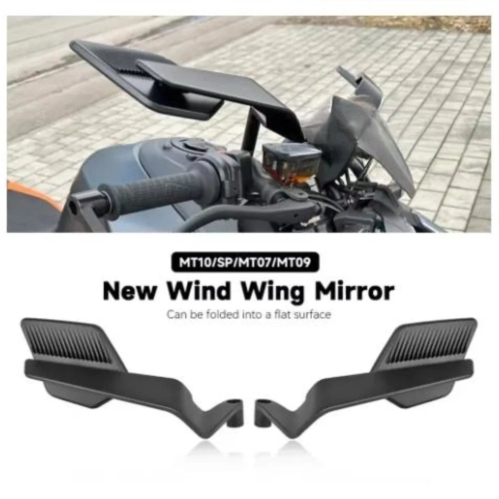 General Motorcycle Windshield Adjuster - 360° Rotating Rearview Mirror Cruiser, ATV, Scooter (Aerodynamic Aluminum Alloy) - PCWLDASHRES