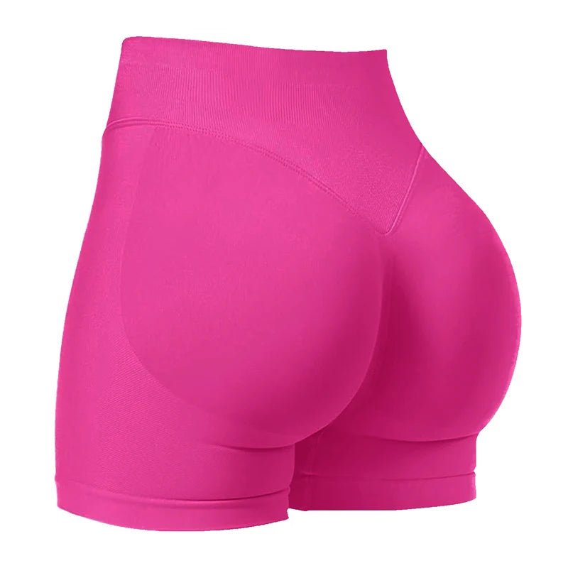 Gym Shorts Women Fitness Sports Biker Shorts 4.5" Low Ribbed Band Yoga Shorts Workout Scrunch Butt Seamless Leggings - PCWLDASHRES