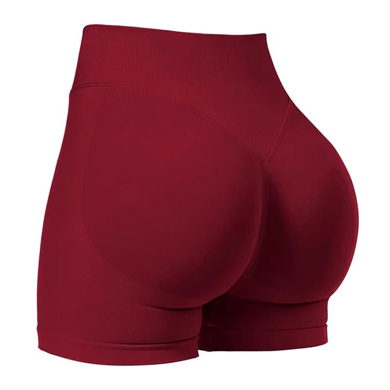 Gym Shorts Women Fitness Sports Biker Shorts 4.5" Low Ribbed Band Yoga Shorts Workout Scrunch Butt Seamless Leggings - PCWLDASHRES