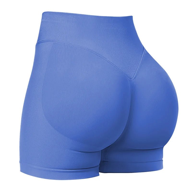 Gym Shorts Women Fitness Sports Biker Shorts 4.5" Low Ribbed Band Yoga Shorts Workout Scrunch Butt Seamless Leggings - PCWLDASHRES