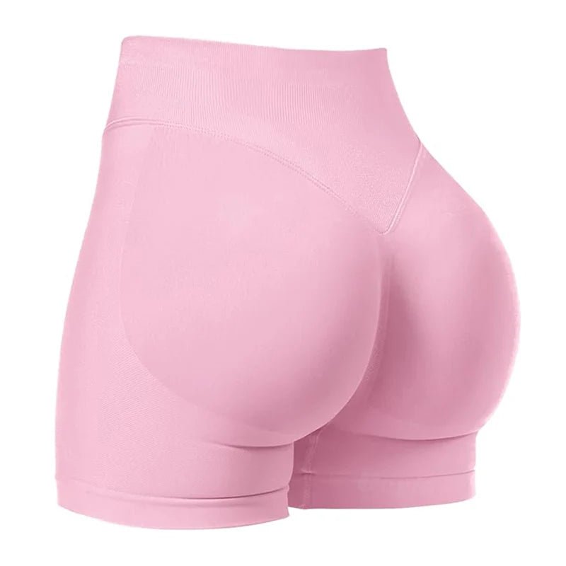 Gym Shorts Women Fitness Sports Biker Shorts 4.5" Low Ribbed Band Yoga Shorts Workout Scrunch Butt Seamless Leggings - PCWLDASHRES