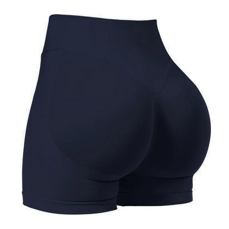 Gym Shorts Women Fitness Sports Biker Shorts 4.5" Low Ribbed Band Yoga Shorts Workout Scrunch Butt Seamless Leggings - PCWLDASHRES