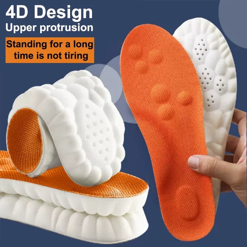 High Elasticity Latex Sport Insoles Soft Shoe Pads Arch Support Orthotic Insoles Breathable Deodorant Shock Absorption Cushion - PCWLDASHRES