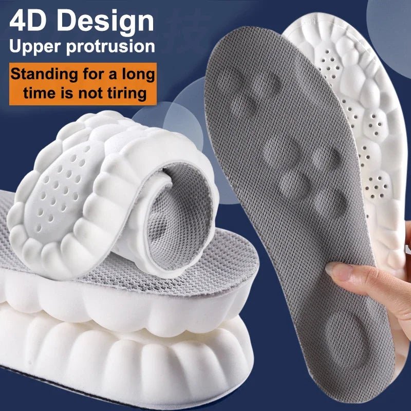 High Elasticity Latex Sport Insoles Soft Shoe Pads Arch Support Orthotic Insoles Breathable Deodorant Shock Absorption Cushion - PCWLDASHRES
