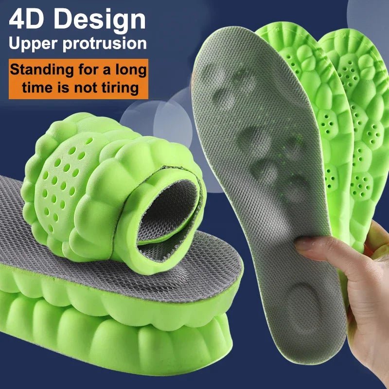 High Elasticity Latex Sport Insoles Soft Shoe Pads Arch Support Orthotic Insoles Breathable Deodorant Shock Absorption Cushion - PCWLDASHRES