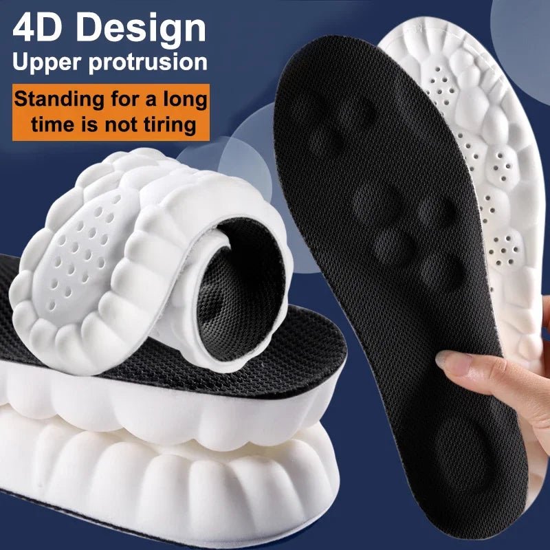 High Elasticity Latex Sport Insoles Soft Shoe Pads Arch Support Orthotic Insoles Breathable Deodorant Shock Absorption Cushion - PCWLDASHRES