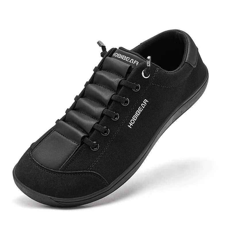 HOBIBEAR Womens Mens Barefoot Shoes | Zero Drop | Wide Toe Casual Canvas Sneakers Minimalist Walking Shoes - PCWLDASHRES