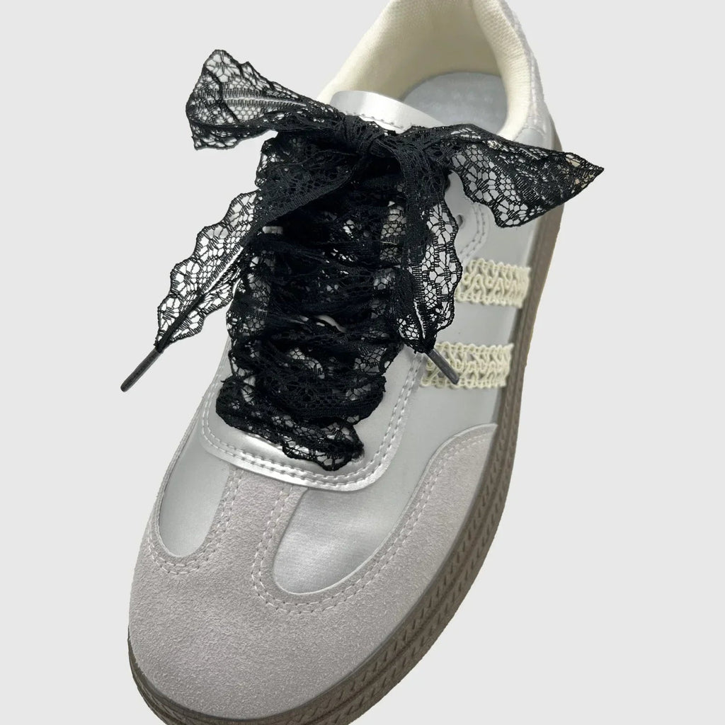 Hot Sale Lace Shoelaces for Women Casual Shoes 2.9CM Width Flat Shoelace for Sneakers Black White Shoe Laces Accessorices - PCWLDASHRES