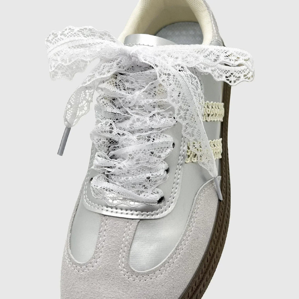 Hot Sale Lace Shoelaces for Women Casual Shoes 2.9CM Width Flat Shoelace for Sneakers Black White Shoe Laces Accessorices - PCWLDASHRES