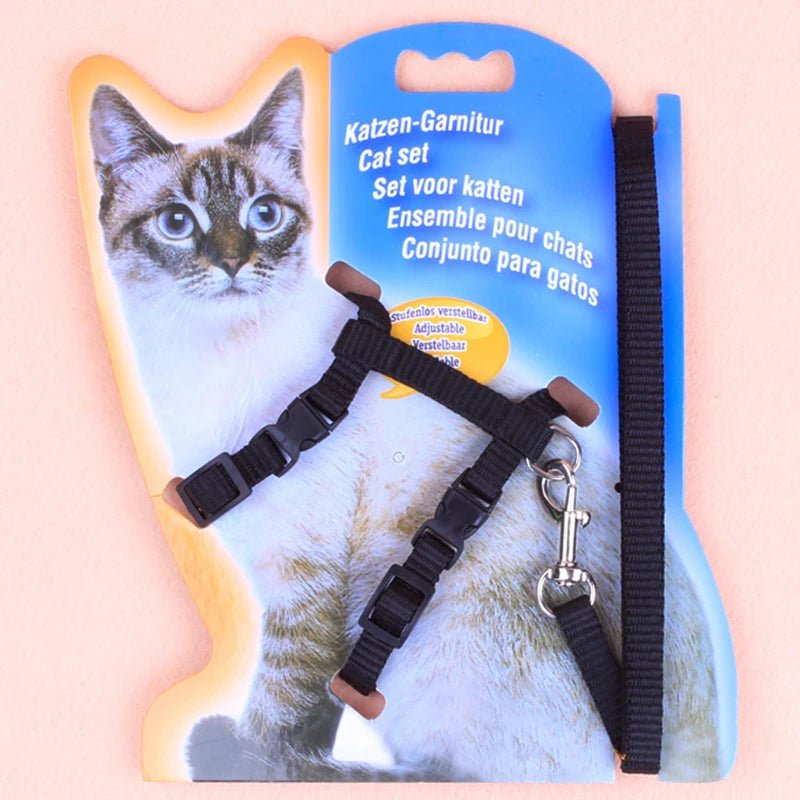 Hot - selling cat chest strap simple design traction rope high - quality nylon material sturdy and durable pet supplies - PCWLDASHRES