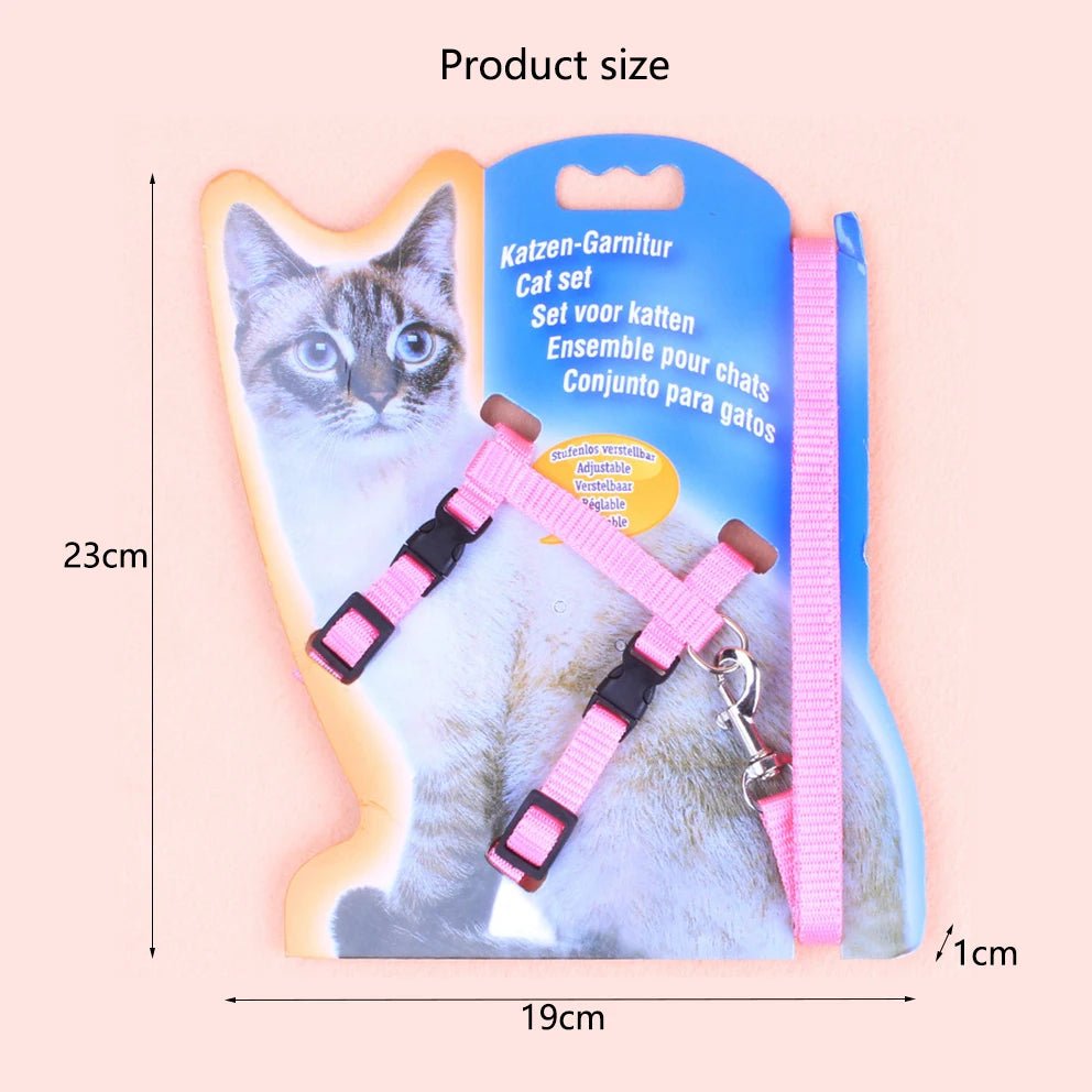 Hot - selling cat chest strap simple design traction rope high - quality nylon material sturdy and durable pet supplies - PCWLDASHRES