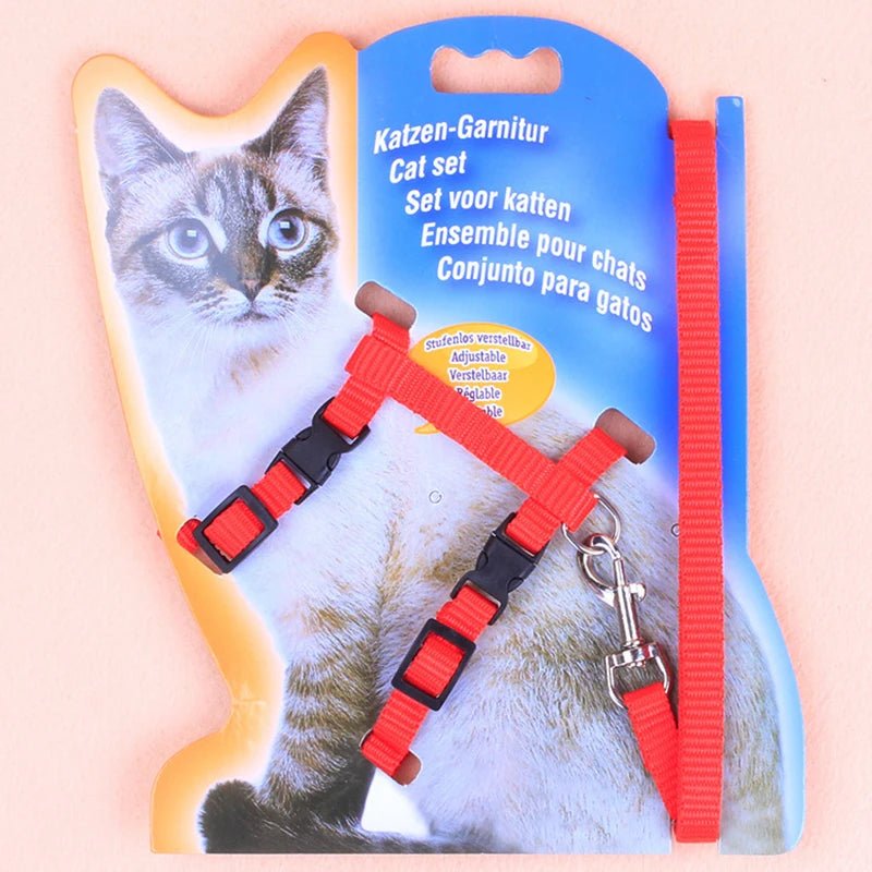 Hot - selling cat chest strap simple design traction rope high - quality nylon material sturdy and durable pet supplies - PCWLDASHRES
