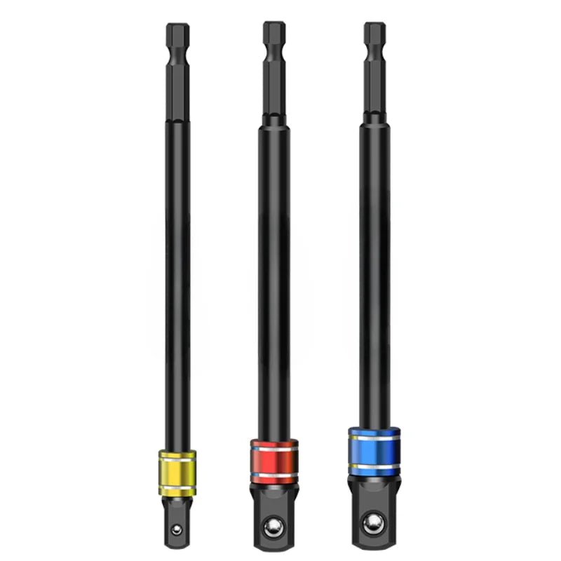 Impact Driver Socket Extension Adapter Extended Converter Power Drill Hex To High Speed Nut Male Square Wrench tools 1/4 3/8 1/2 - PCWLDASHRES