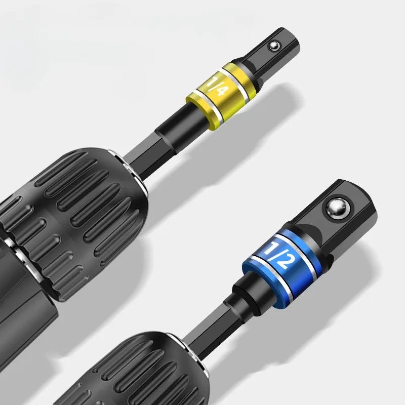 Impact Driver Socket Extension Adapter Extended Converter Power Drill Hex To High Speed Nut Male Square Wrench tools 1/4 3/8 1/2 - PCWLDASHRES