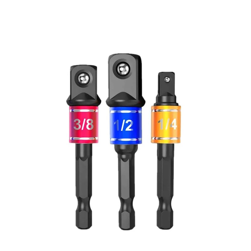 Impact Grade 105 Degree Angle Socket Adapter Power Hand Tool Part Driver Extension Set Screwdriver Holder Drill Nut Attachment - PCWLDASHRES