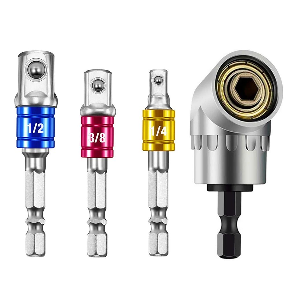 Impact Grade 105 Degree Angle Socket Adapter Power Hand Tool Part Driver Extension Set Screwdriver Holder Drill Nut Attachment - PCWLDASHRES